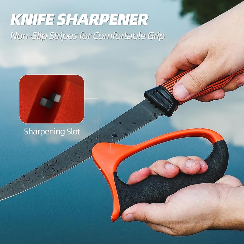 PROBITE RUNCL Fishing Fillet Knife Combo Set, Fishing Tools Kit With 9" Fillet Knife, Fillet Fork, Knife Sharpener and Fish Scaler Remover, 4 Pieces fishing Kit Tool, Perfect for Fresh or Saltwater - Image 2